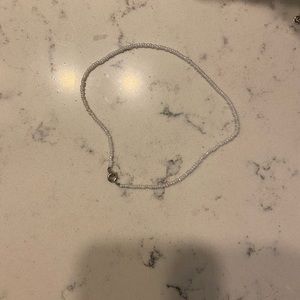 Pearly white beaded choker